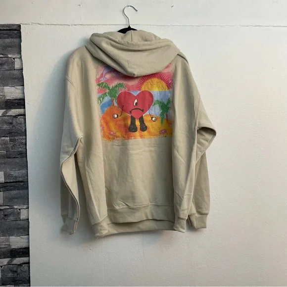 Bad Bunny Sweater Cream Color Hoodie - Picture 8 of 12